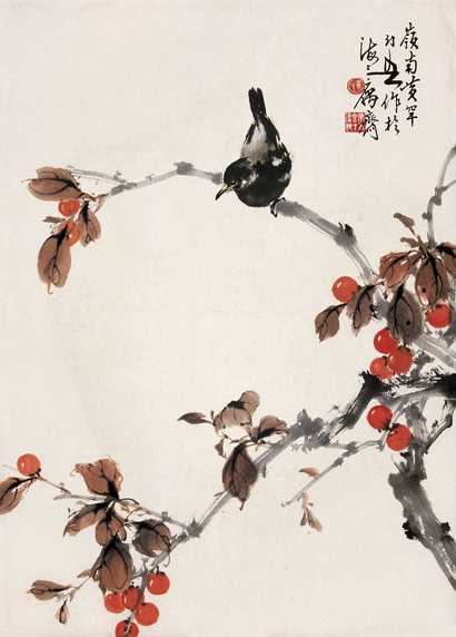 黄幻吾 花鸟 立轴